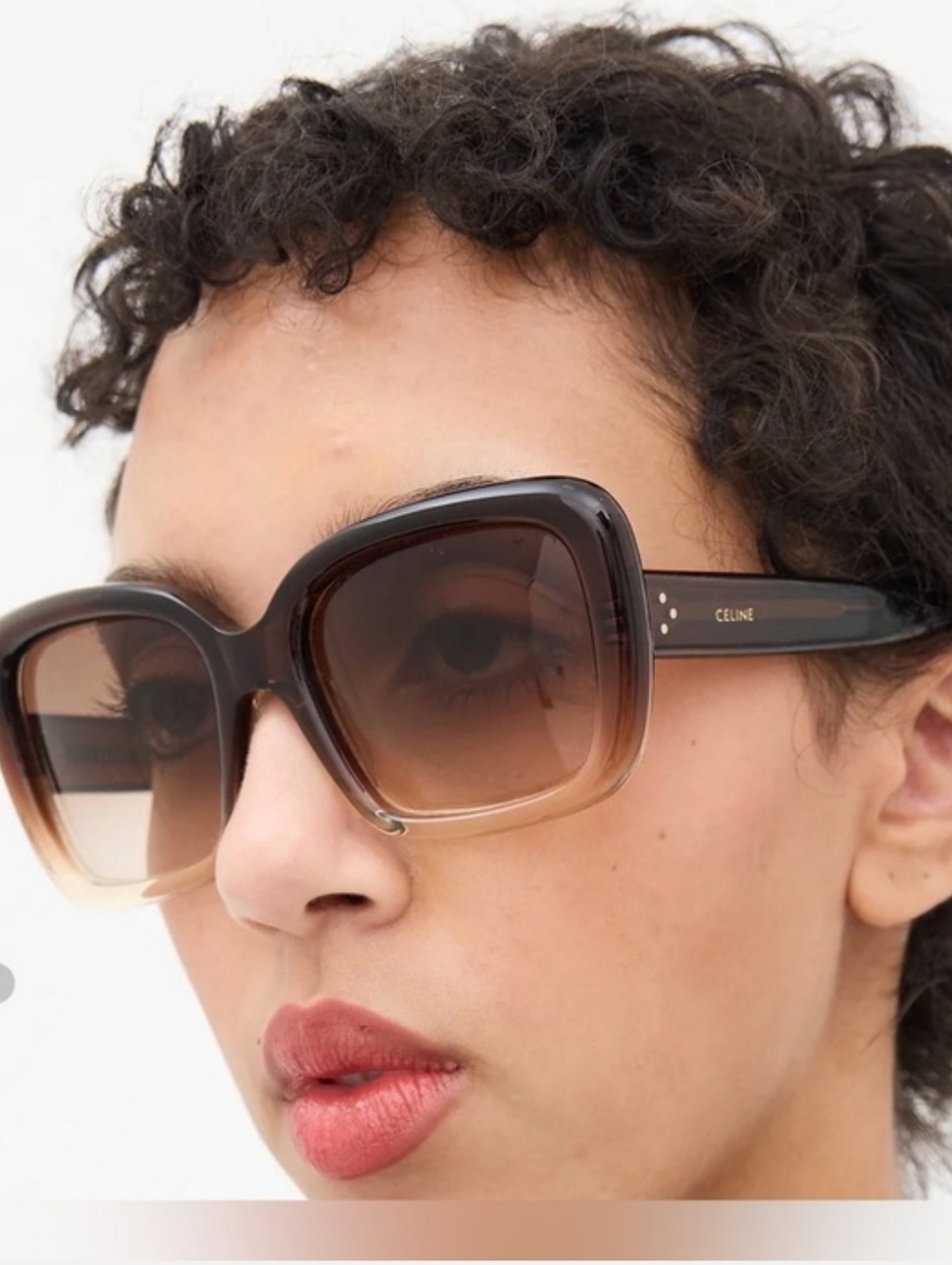 Celine Black and Tan Gradient Sunglasses